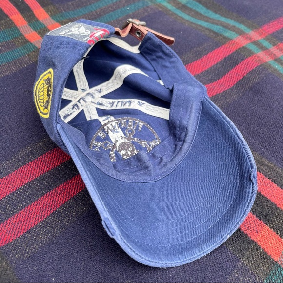 ‼️SOLD‼️ Vintage Polo Ralph Lauren Skull Anchor Naval Patch Cap - Picture 8 of 9